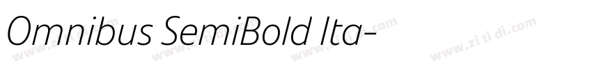 Omnibus SemiBold Ita字体转换